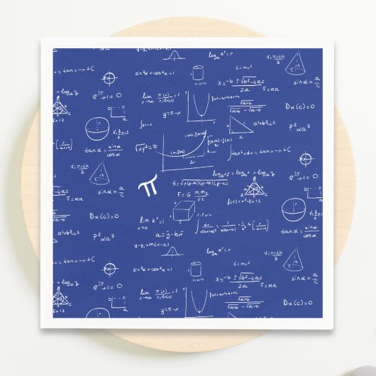 Royal Blue Equations Graphics Afstuderen servetten