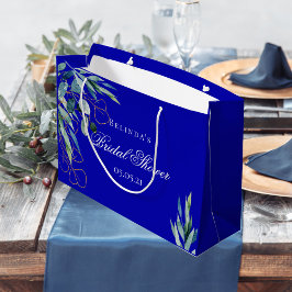 Royal blue eucalyptus groen vrijgezellenfeest groot cadeauzakje