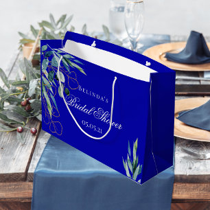 Royal blue eucalyptus groen vrijgezellenfeest groot cadeauzakje