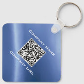 Royal Blue Evil Eye Charm gepersonaliseerde QR-cod Sleutelhanger (Achterkant)