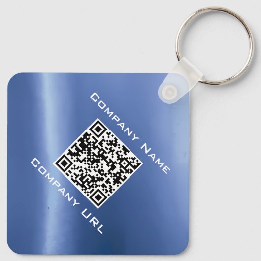 Royal Blue Evil Eye Charm gepersonaliseerde QR-cod Sleutelhanger (Achterkant)