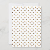 Royal Blue & Faux Folie Gold Floral Wedding Update Kaart (Achterkant)