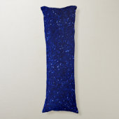 Royal Blue Faux Glitter Body Pillow Lichaamskussen (Voorkant Verticaal)