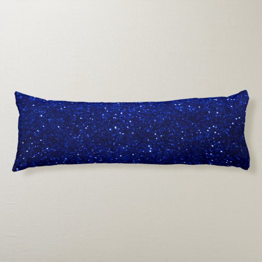 Royal Blue Faux Glitter Body Pillow Lichaamskussen (Voorkant)