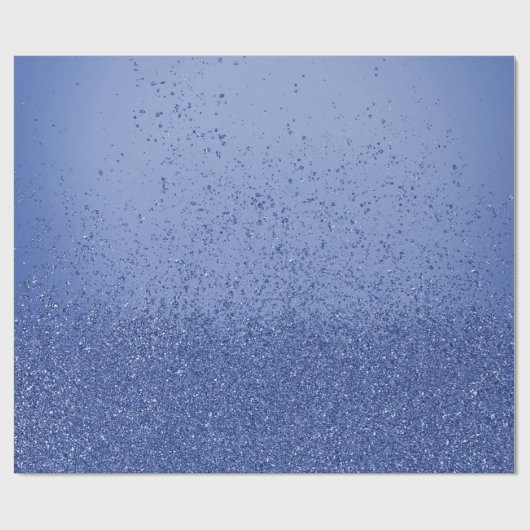 Royal Blue Faux Glitter Cadeaupapier (Vlak)