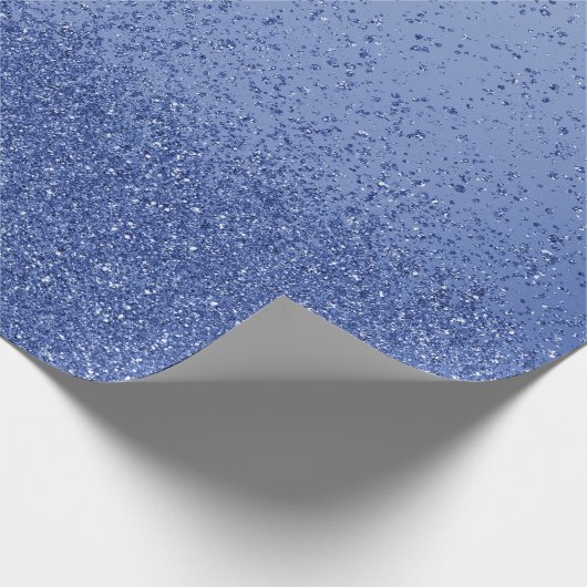 Royal Blue Faux Glitter Cadeaupapier (Hoek)