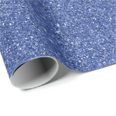 Royal Blue Faux Glitter Cadeaupapier (Rol Hoek)