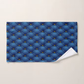 Royal Blue Faux Pin Tucks & Monogram Letter Bad Handdoek (Handdoek)