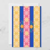 Royal Blue Fiesta Party Mexicaanse Quinceanera Kaart (Achterkant)