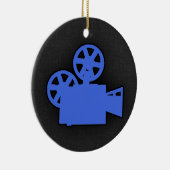 Royal Blue filmcamera Keramisch Ornament (Rechts)