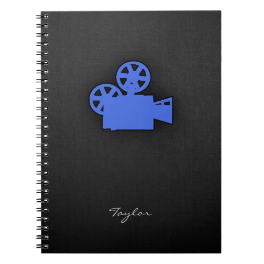 Royal Blue filmcamera Notitieboek (Voorkant)
