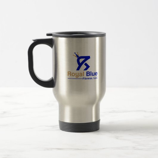 Royal Blue Fitness Waterfles Reisbeker (Links)