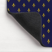 Royal Blue Fleur De Lis Pattern Muismat (Hoek)