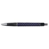 Royal Blue Fleur De Lis Pattern Pen (Voorkant)