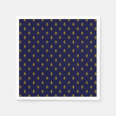 Royal Blue Fleur De Lis Pattern Servet (Voorkant)