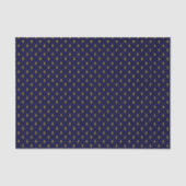 Royal Blue Fleur De Lis Pattern Tissuepapier (Voorkant)