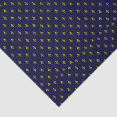 Royal Blue Fleur De Lis Tissuepapier (Detail)