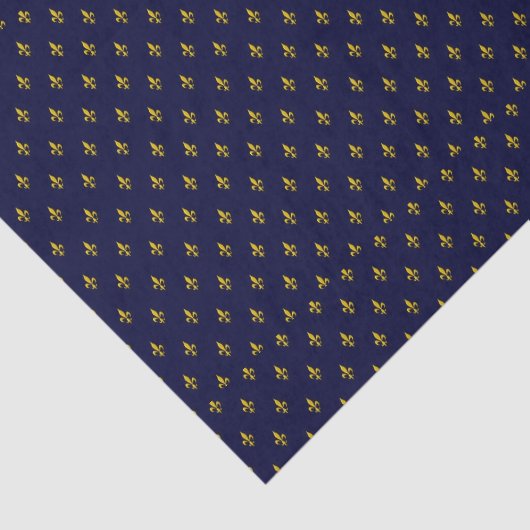 Royal Blue Fleur De Lis Tissuepapier (Detail)