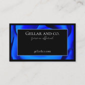 Royal Blue Floral Accent Visitekaartje (Voorkant)