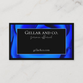 Royal Blue Floral Accent Visitekaartje