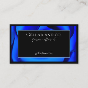 Royal Blue Floral Accent Visitekaartje