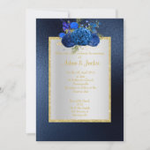 ROYAL BLUE Floral bouquet ELEGANT CLASSY WEDDING Kaart (Voorkant)