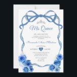 Royal Blue Floral Bow Ribbon Silver Mis Quince Kaart<br><div class="desc">EDITABLE Royal Blue Floral Bow Ribbon Silver Crown Mis Quince Invitation Elegant Quinceañera Royal Blue Floral Princess Verjaardag Uitnodiging Silver Crown Mis Quince 15 Anos,  16e Verjaardag Party</div>