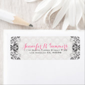 Royal Blue Floral Lace White Dammaskers Etiket (Insitu)