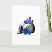 Royal Blue Floral Owls Gothic Wedding Programma (Achterkant)
