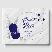royal blue floral Silver blades Gastenboek (Voorkant)