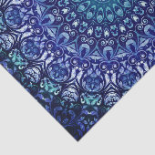  Royal Blue Floral Tissuepapier (Detail)