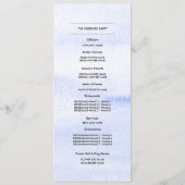 Royal Blue Floral Waterverf Wedding Programme Programmakaart (Achterkant)