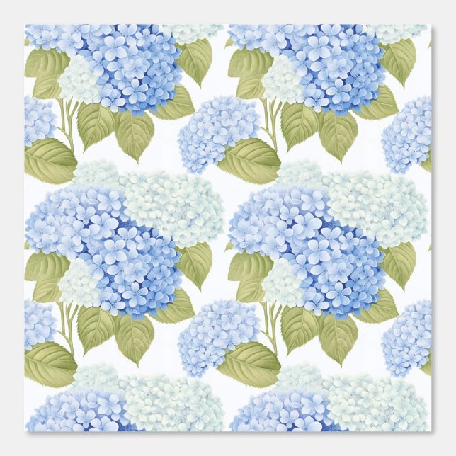 Royal Blue Florals Behang (Voorkant)