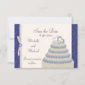 Royal Blue Florentine Save the Date (Voorkant)
