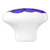 Royal Blue Flower Keramische Knop (Zijkant)