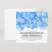 Royal Blue Flowers Wedding Invitations Kaart (Voorkant / Achterkant)