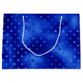 Royal Blue Folie Hanukkah Large Gift Bag Groot Cadeauzakje (Voorkant)