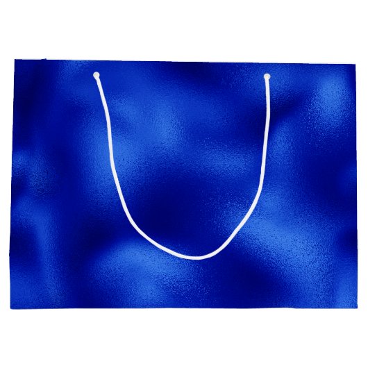 Royal Blue Folie Hanukkah Large Gift Bag Groot Cadeauzakje (Achterkant)