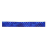 Royal Blue Folie Polka Dot Hanukkah Satijnen Lint (Voorkant)