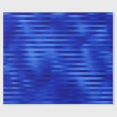 Royal Blue Folie Striped Hanukkah Cadeaupapier (Vlak)