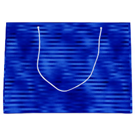 Royal Blue Folie Striped Hanukkah Groot Cadeauzakje