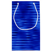 Royal Blue Folie Striped Hanukkah Klein Cadeauzakje (Achterkant)