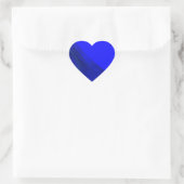 Royal Blue Fractal Background Heart Sticker (Tas)