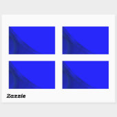 Royal Blue Fractal Background Rectangle Sticker (Vel)