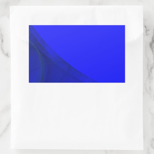 Royal Blue Fractal Background Rectangle Sticker (Tas)