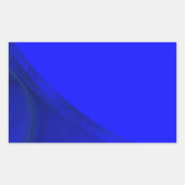 Royal Blue Fractal Background Rectangle Sticker (Voorkant)