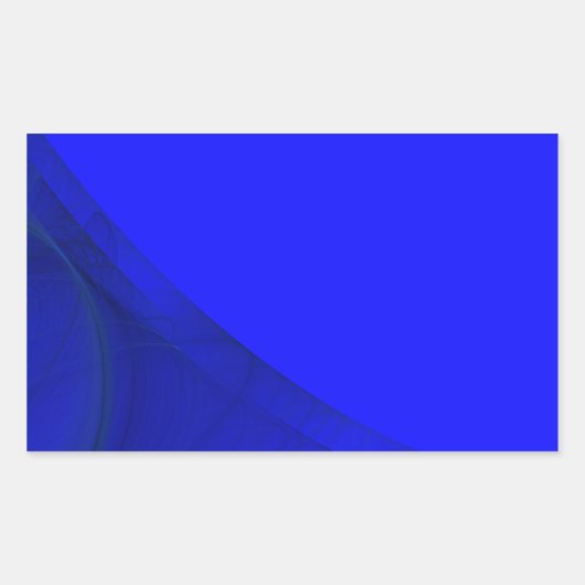 Royal Blue Fractal Background Rectangle Sticker (Voorkant)
