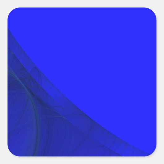 Royal Blue Fractal Background Square Sticker (Voorkant)
