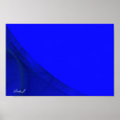 Royal Blue Fractal Border Canvas of Poster (Voorkant)