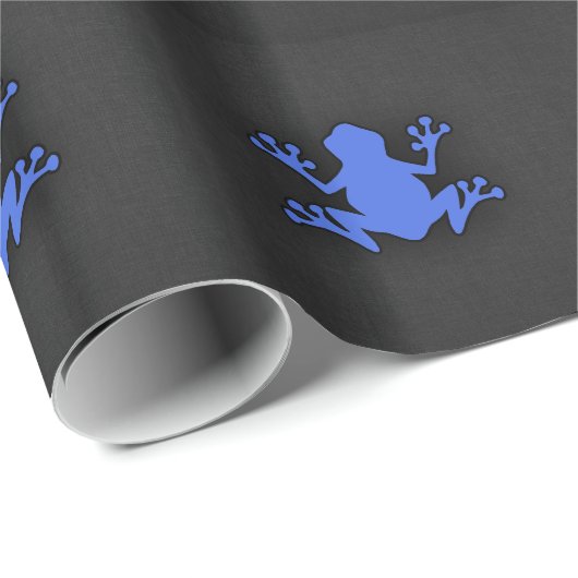 Royal Blue Frog Cadeaupapier (Rol Hoek)